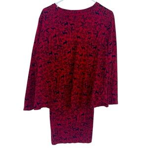 J. Jill Sleep Red Pajama Set Forest Patterned Long Sleeve 2 Piece Ultra Soft 2XL